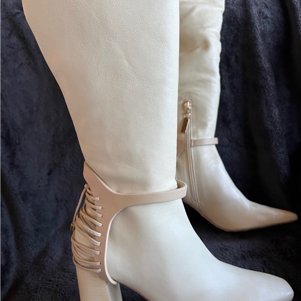 Daniella Shevel Women's Nela Stretch Leather Knee-High Harness Boots - Picture 6 of 13